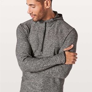 Lululemon Heathered Black Suba 1/2 zip hoodie